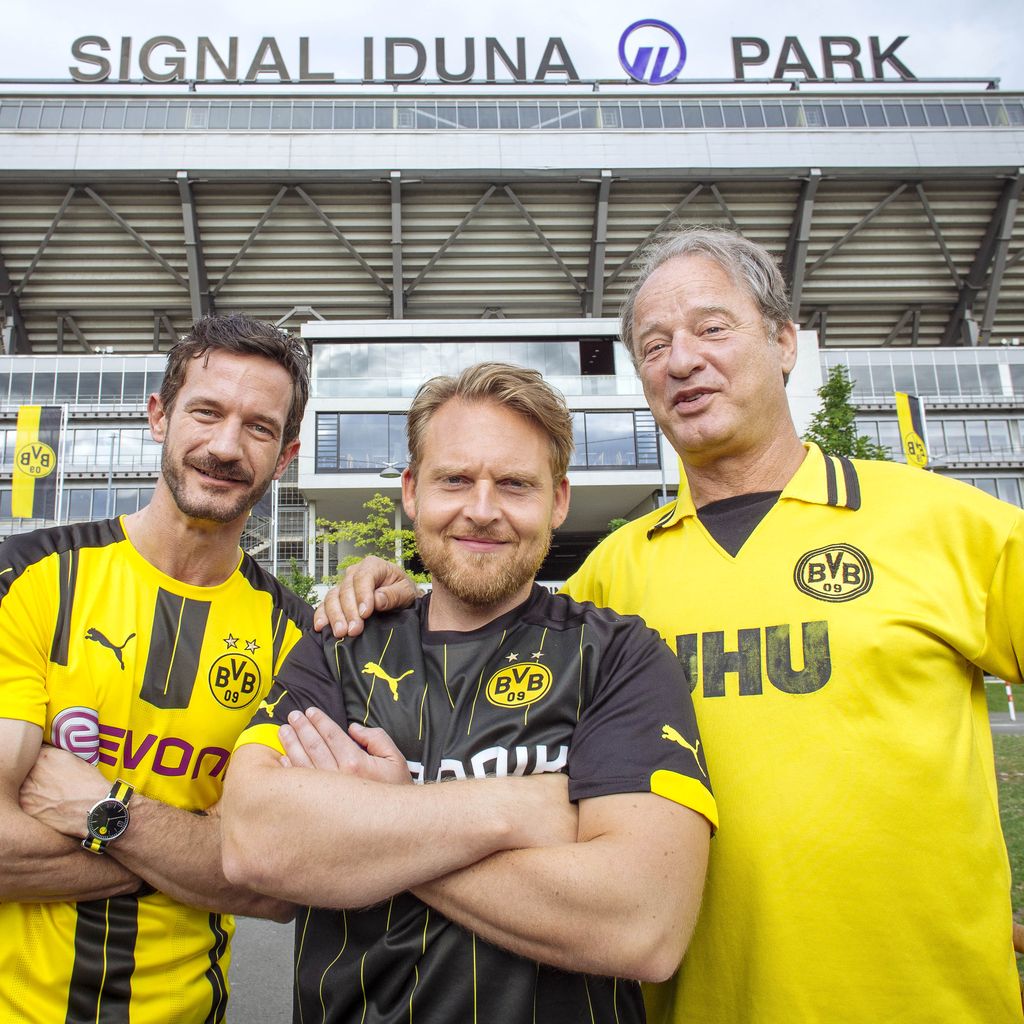 Die "Volltreffer"-Darsteller: Sönke Möhring, Axel Stein und Tom Gerhardt (v.l.n.r.)