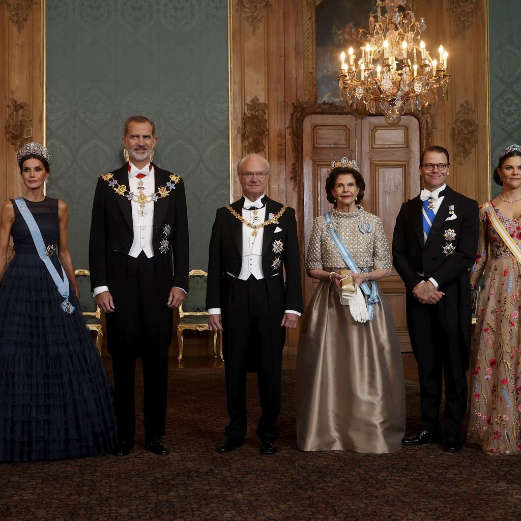 Die schwedische Königsfamilie mit König Felipe und Königin Letizia