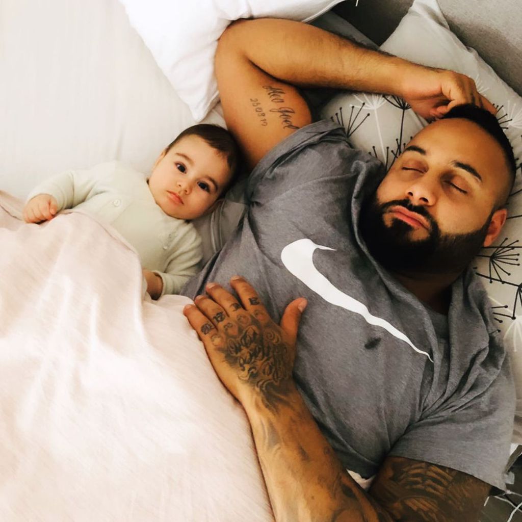 Sohel Abdoulkhanzadeh mit seinem Sohn Aleo, Februar 2020