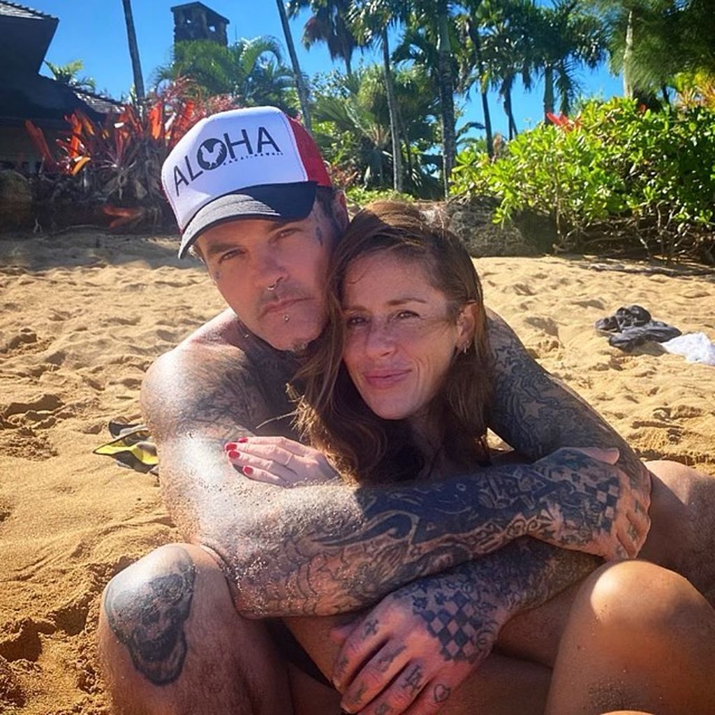 Soleil Moon Frye mit ihrem Freund Seth Binzer (Shifty Shellshock)
