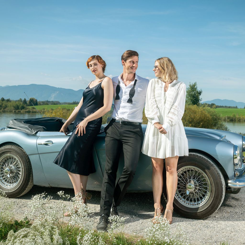 Sophia Schiller, Sandro Kirtzel und Lena Conzendorf bei "Sturm der Liebe"