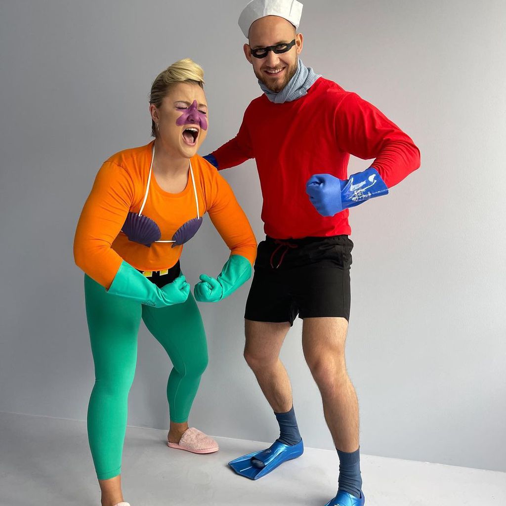 Sophia Thiel und Raphael Birchner in Halloweenkostümen 2021