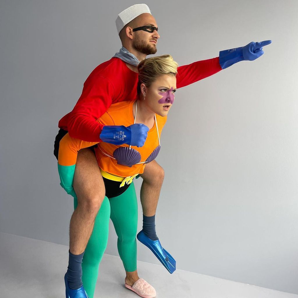 Sophia Thiel und Raphael Birchner in Halloweenkostümen 2021