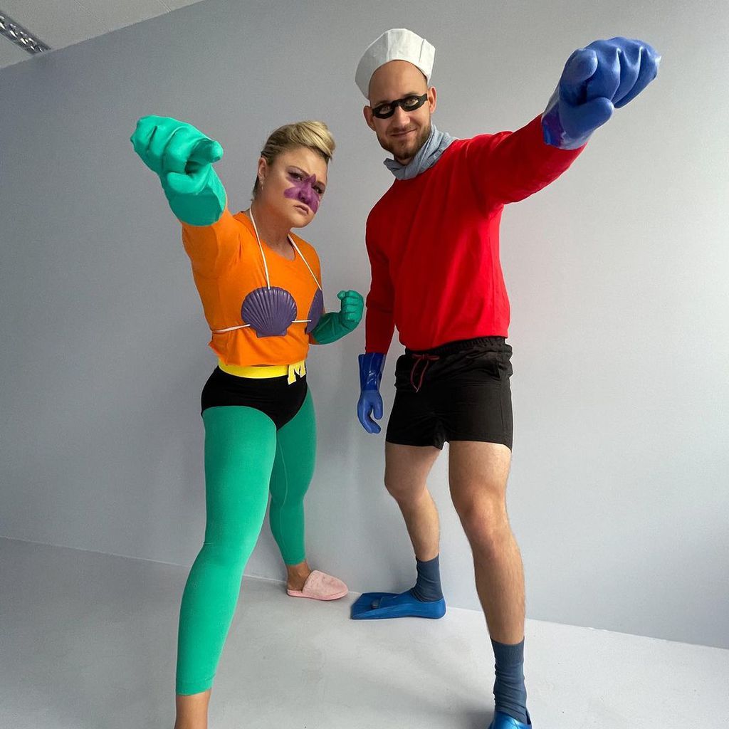 Sophia Thiel und Raphael Birchner in Halloweenkostümen 2021
