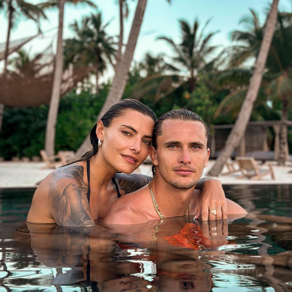 Sophia Thomalla und Alex Zverev auf den Malediven, Dezember 2023