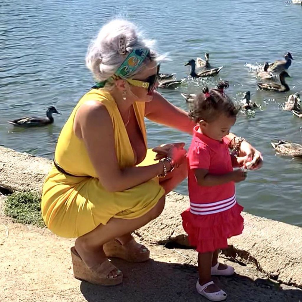 Sophia Vegas mit Töchterchen Amanda, Juli 2020