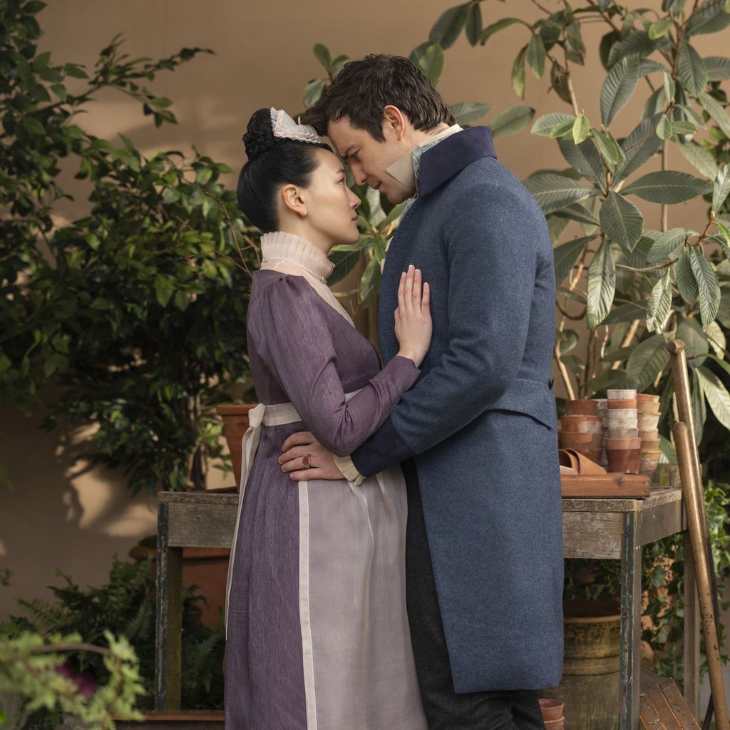Sophie Baek (Yerin Ha) und Benedict Bridgerton (Luke Thompson) in der vierten "Bridgerton"-Staffel