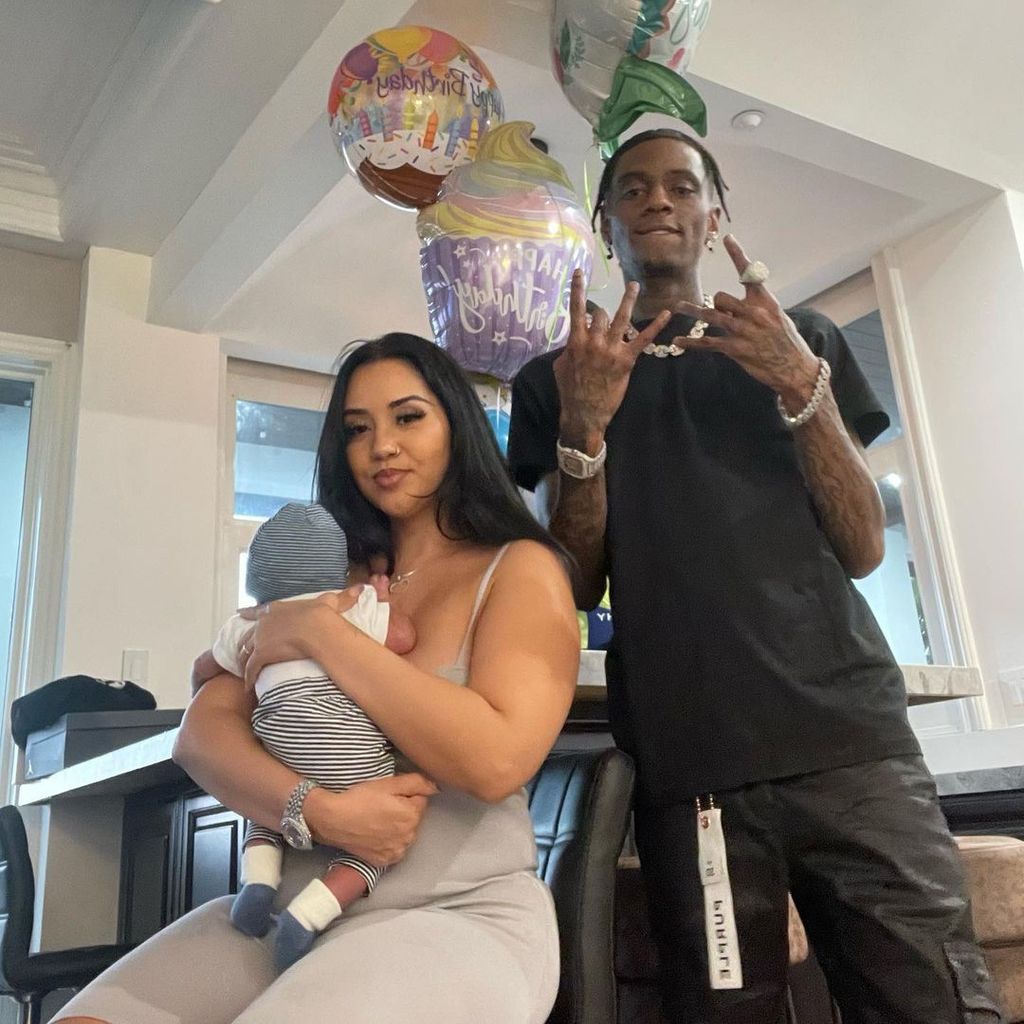 Soulja Boy mit seiner Freundin und seinem Sohn