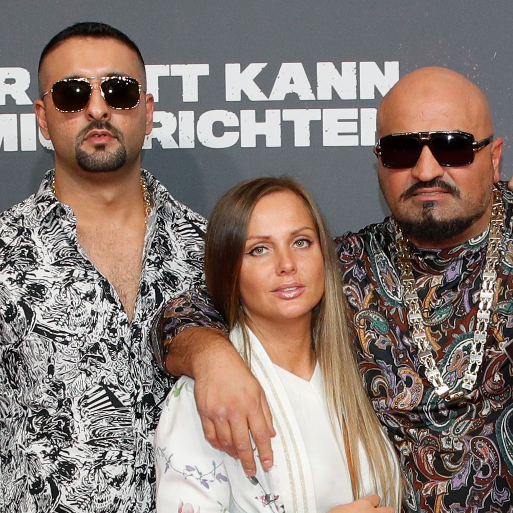 SSIO, Schwesta Ewa und Xatar bei einem Event im Januar 2018