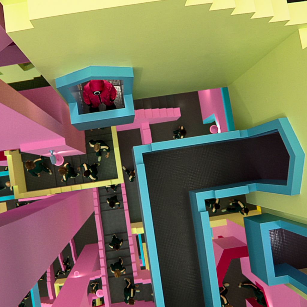 Das Treppenhaus aus "Squid Game: The Challenge"