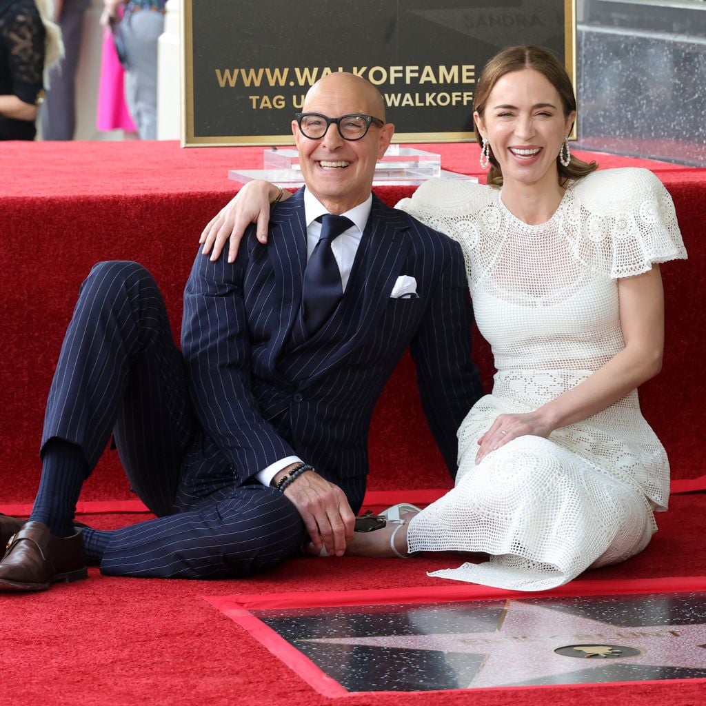 Stanley Tucci und Emily Blunt feiern ihre Sterne auf dem Hollywood Walk of Fame in Los Angeles