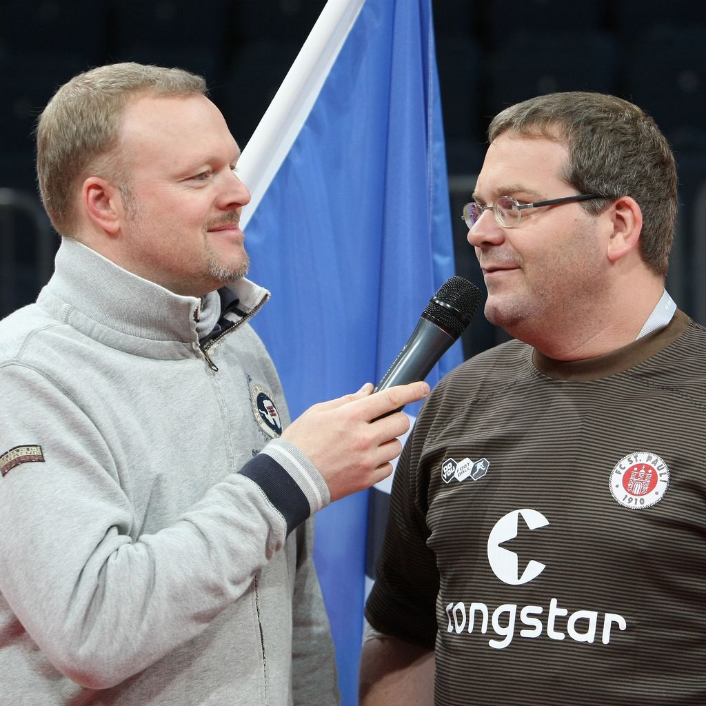Stefan Raab und Elton im Mai 2009
