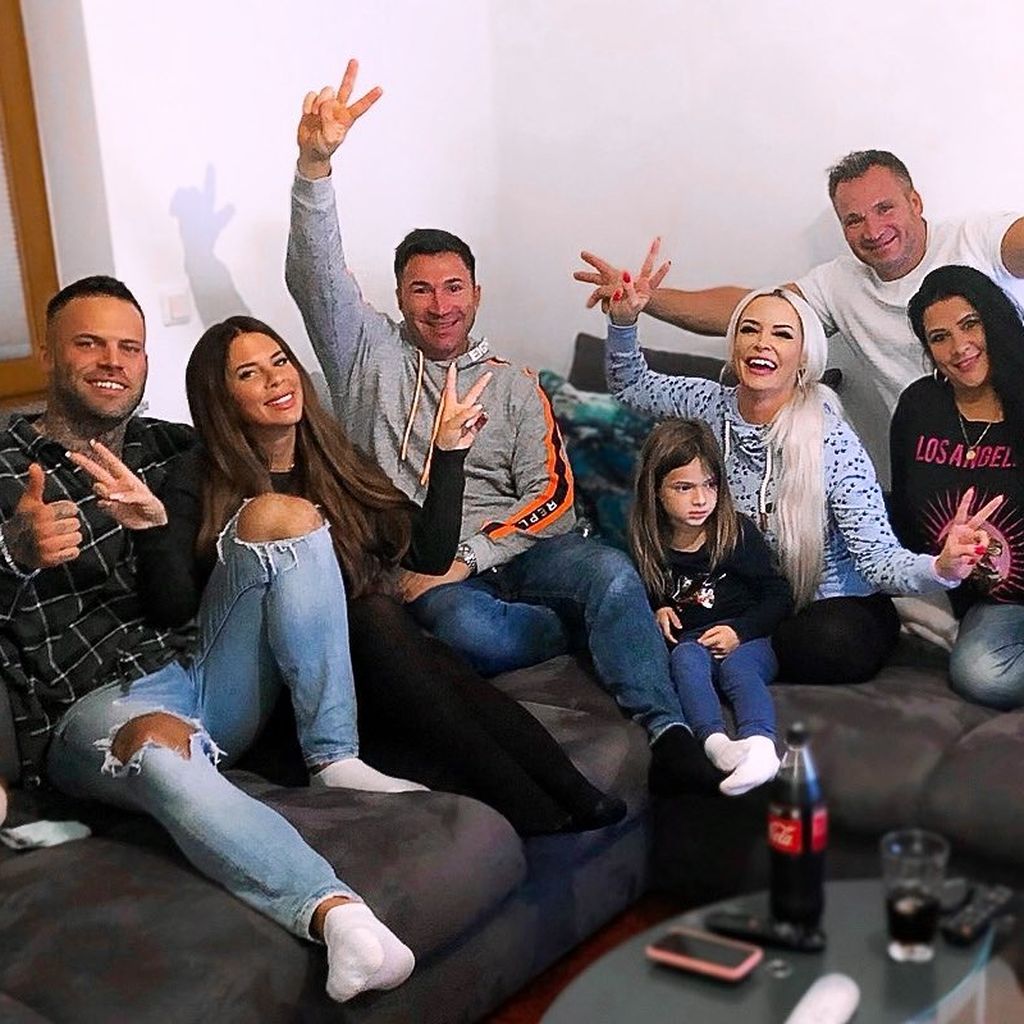 Steffen, Jenny Frankhauser, Lucas und Sophia Cordalis, Daniela Katzenberger und Peter und Iris Klein