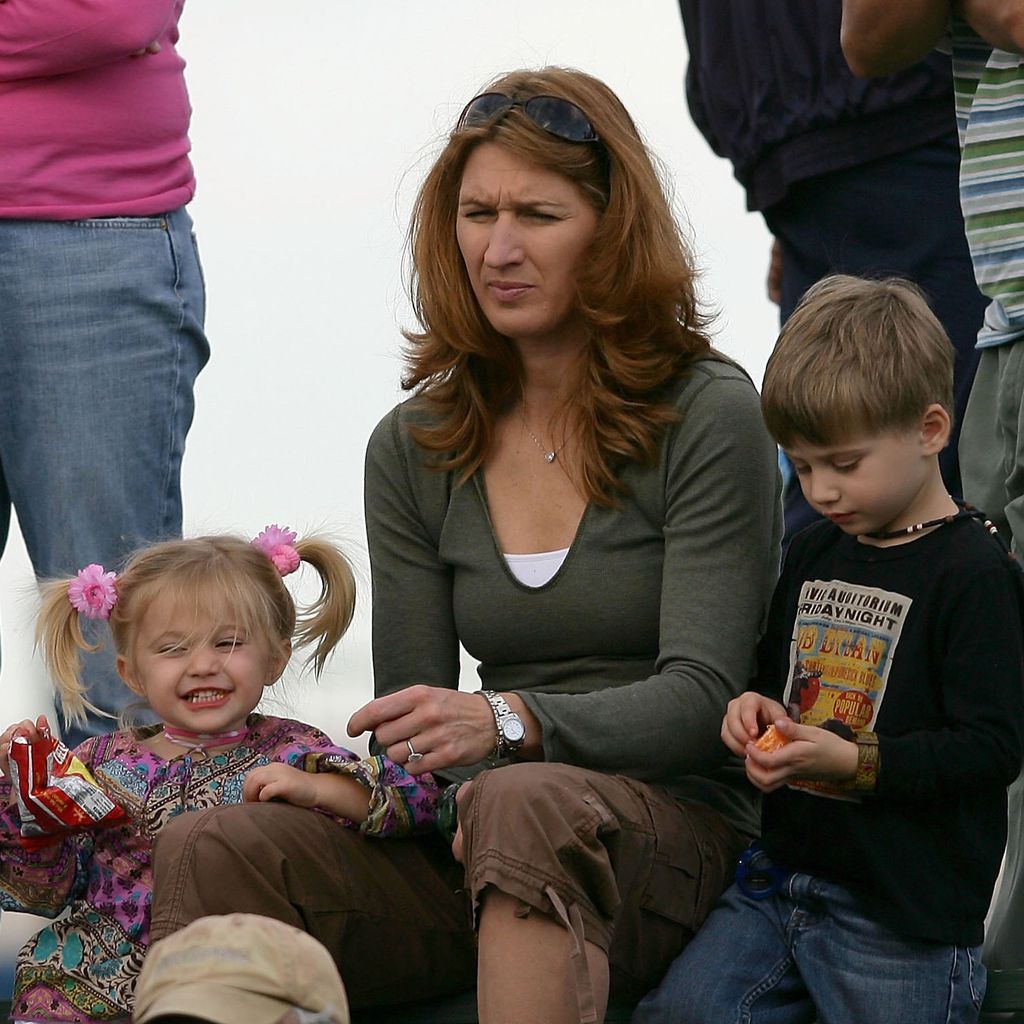 Steffi Graf mit ihren Kindern beim Tennis Channel Open 2006 in Las Vegas