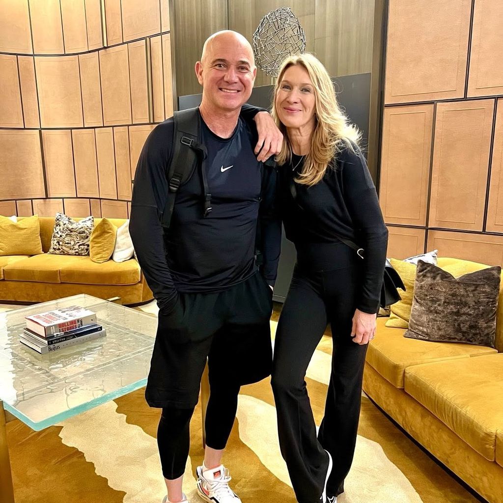 Steffi Graf mit ihrem Ehemann Adre Agassi