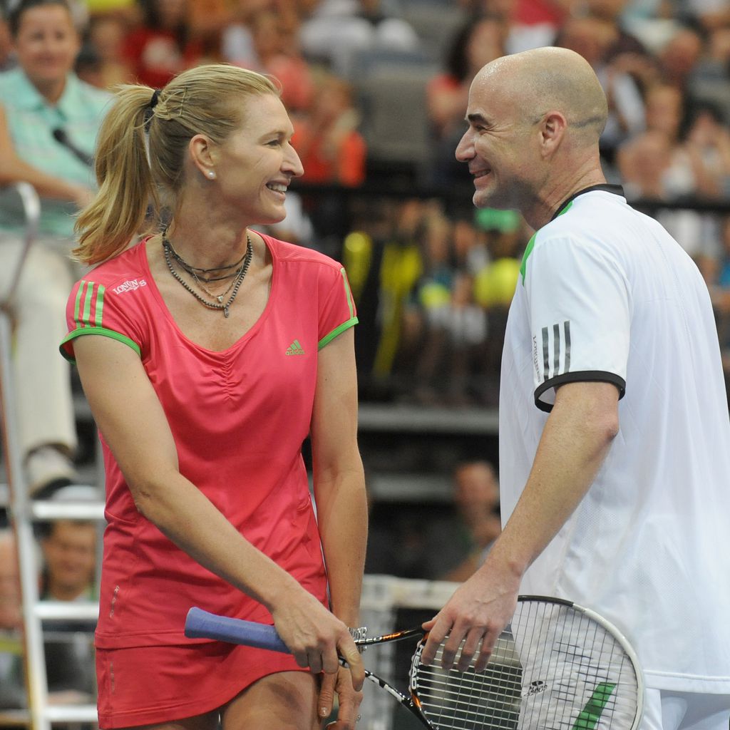 Steffi Graf und Andre Agassi bei einem Charity-Match