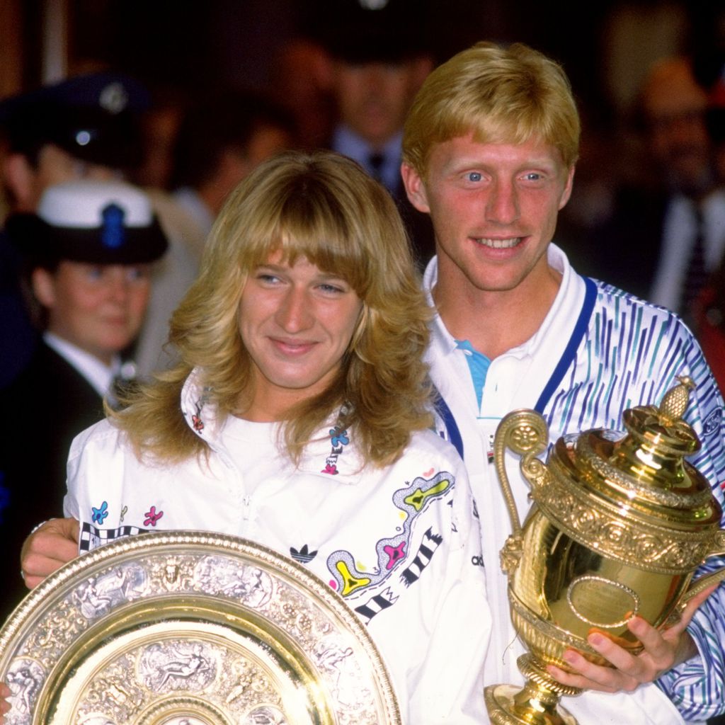 Steffi Graf und Boris Becker in London, 1989