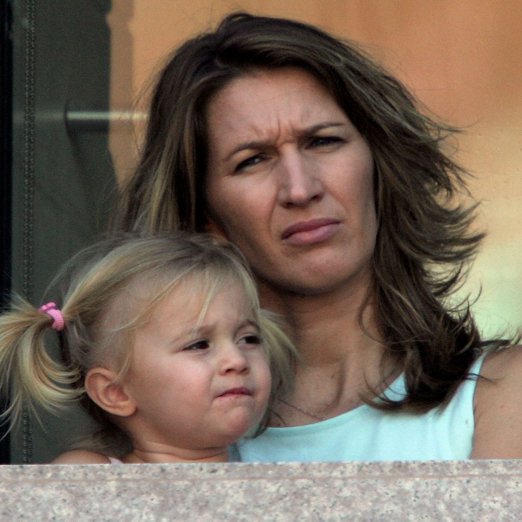 Steffi Graf und ihre Tochter Jaz Elle Agassi bei den US Open im Jahr 2006