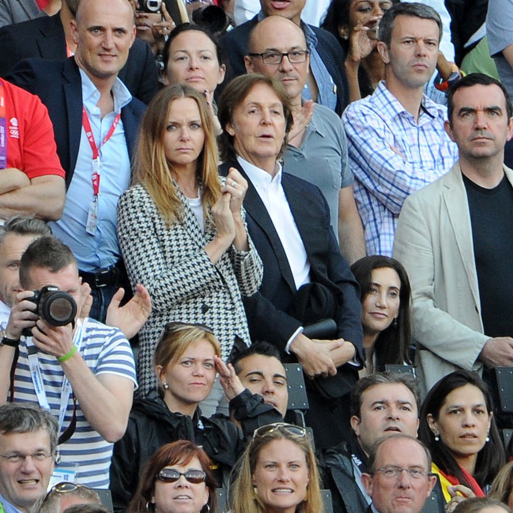Stella und Paul McCartney mit Nancy Shevell bei den Olympischen Spielen 2012 in London