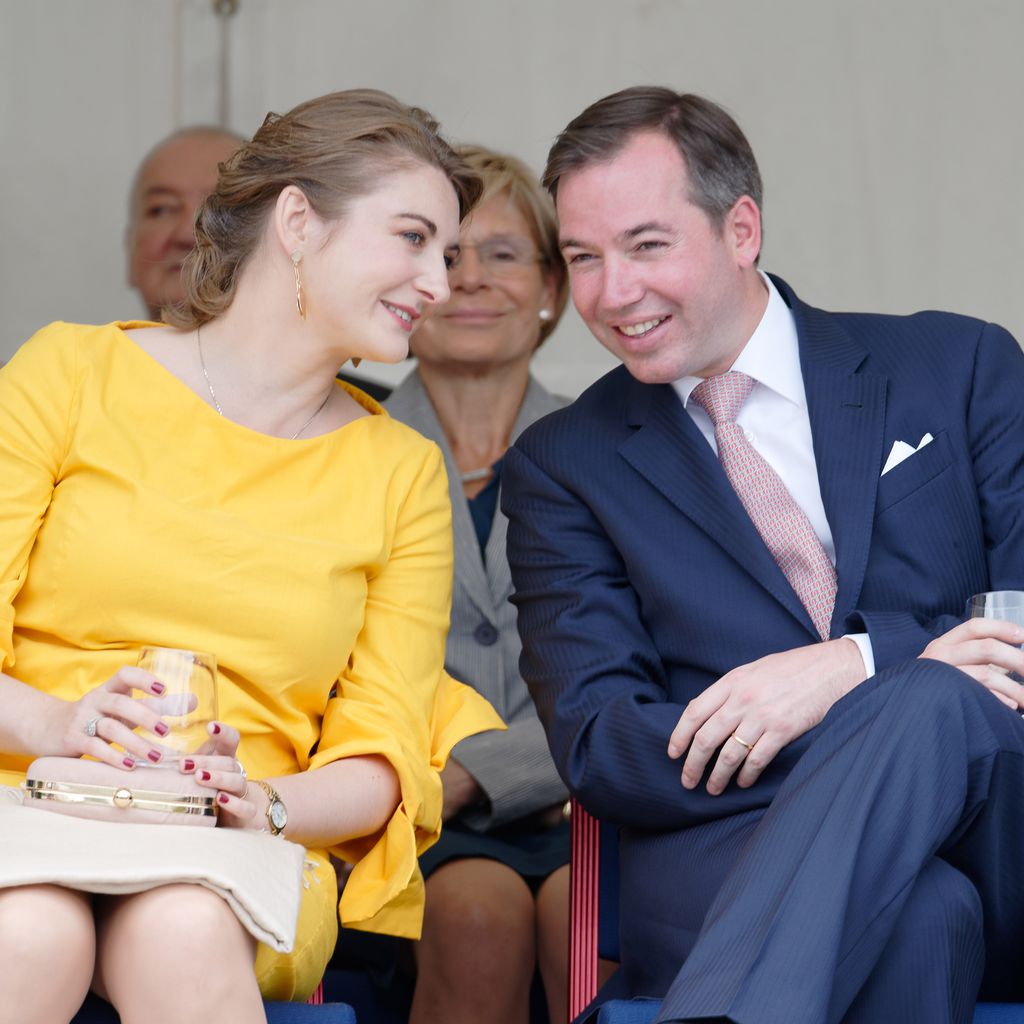 Erbgroßherzogin Stéphanie von Luxemburg und Erbgroßherzog Guillaume in Luxemburg