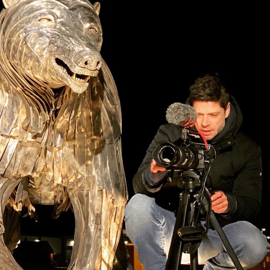 Stephen Dürr bei Dreharbeiten in Norwegen, Februar 2020