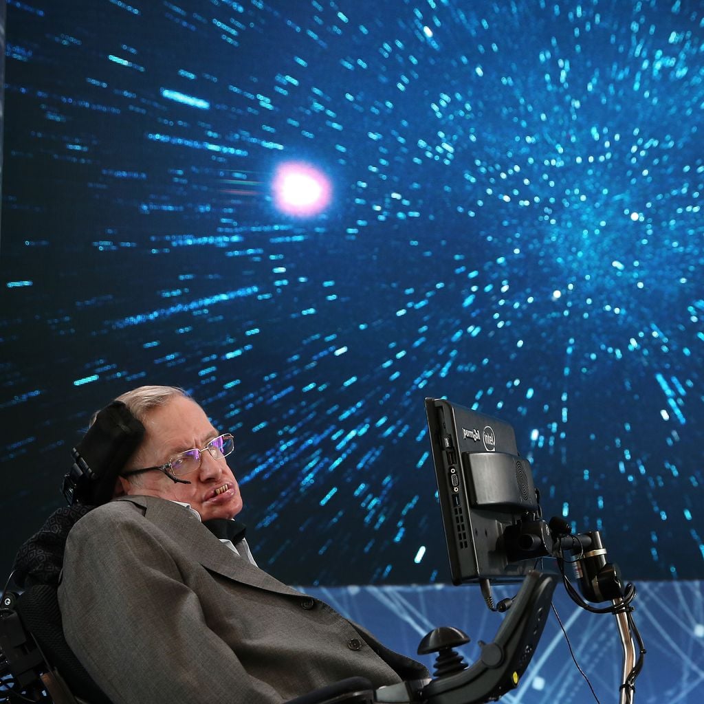 Stephen Hawking bei einem Vortrag 2016 in New York