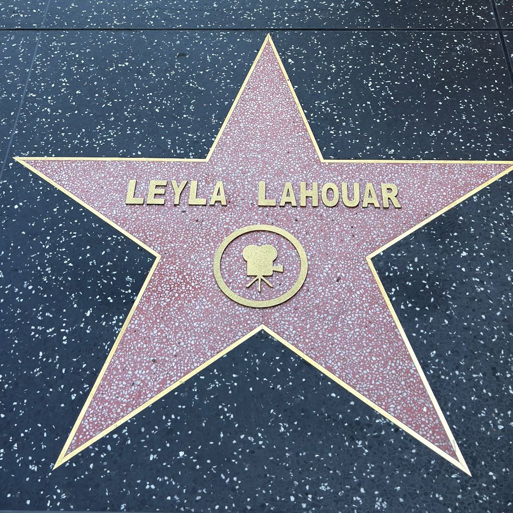 Stern auf dem Walk of Fame von Leyla Lahouar in Hollywood, April 2025