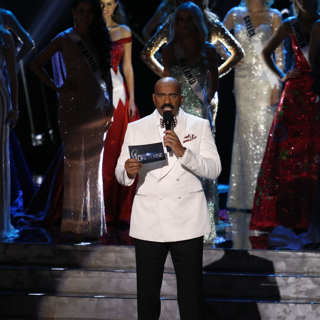 Steve Harvey auf der Bühne beim "Miss Universe"-Wettbewerb in Las Vegas 2015