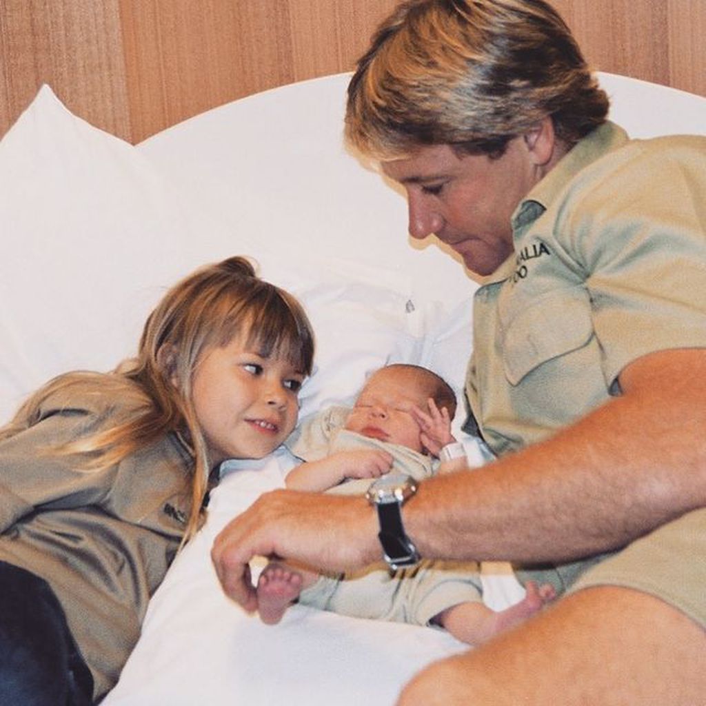 Steve Irwin mit seinen Kindern Bindi und Robert