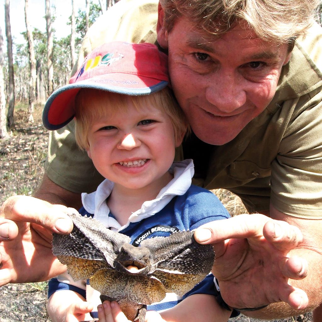 Steve Irwin mit seinem Sohn Robert, 2006