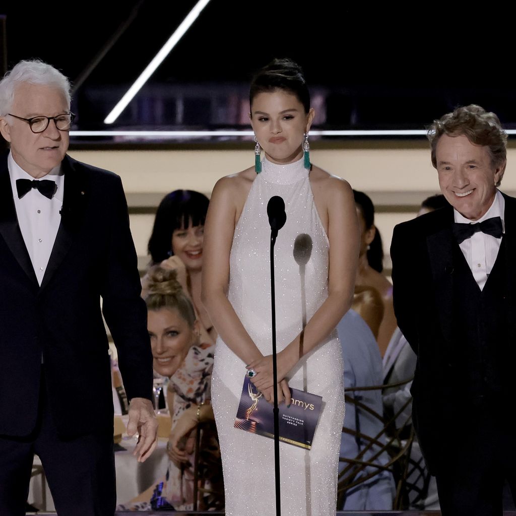 Steve Martin, Selena Gomez, und Martin Short bei den Emmy Awards 2022