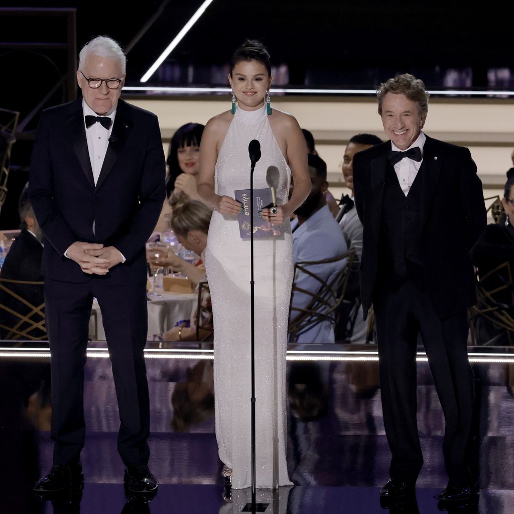 Steve Martin, Selena Gomez, und Martin Short bei den Emmy Awards 2022
