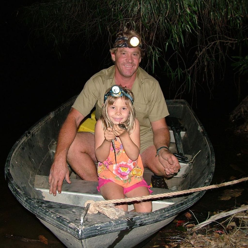 Steve Irwin gemeinsam mit Töchterchen Bindi