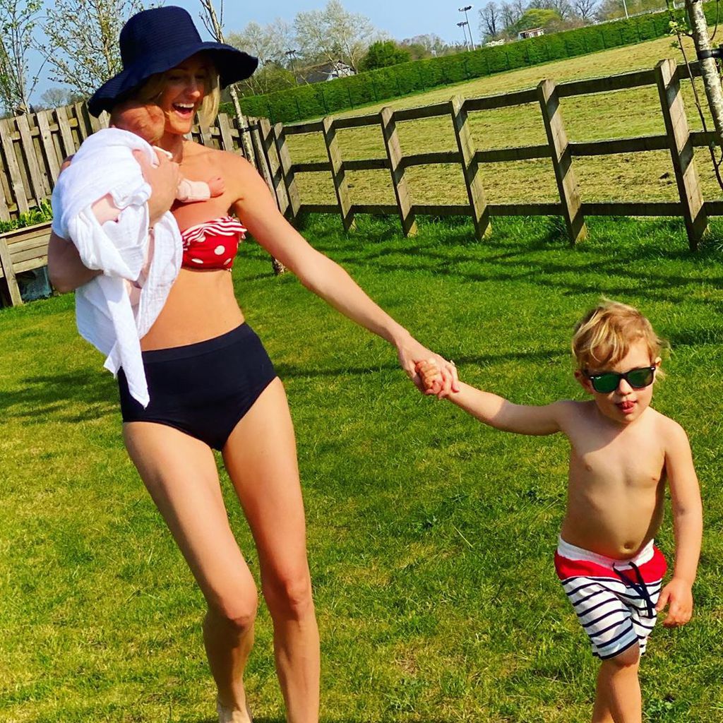 Storm Keating mit ihren Kids, April 2020