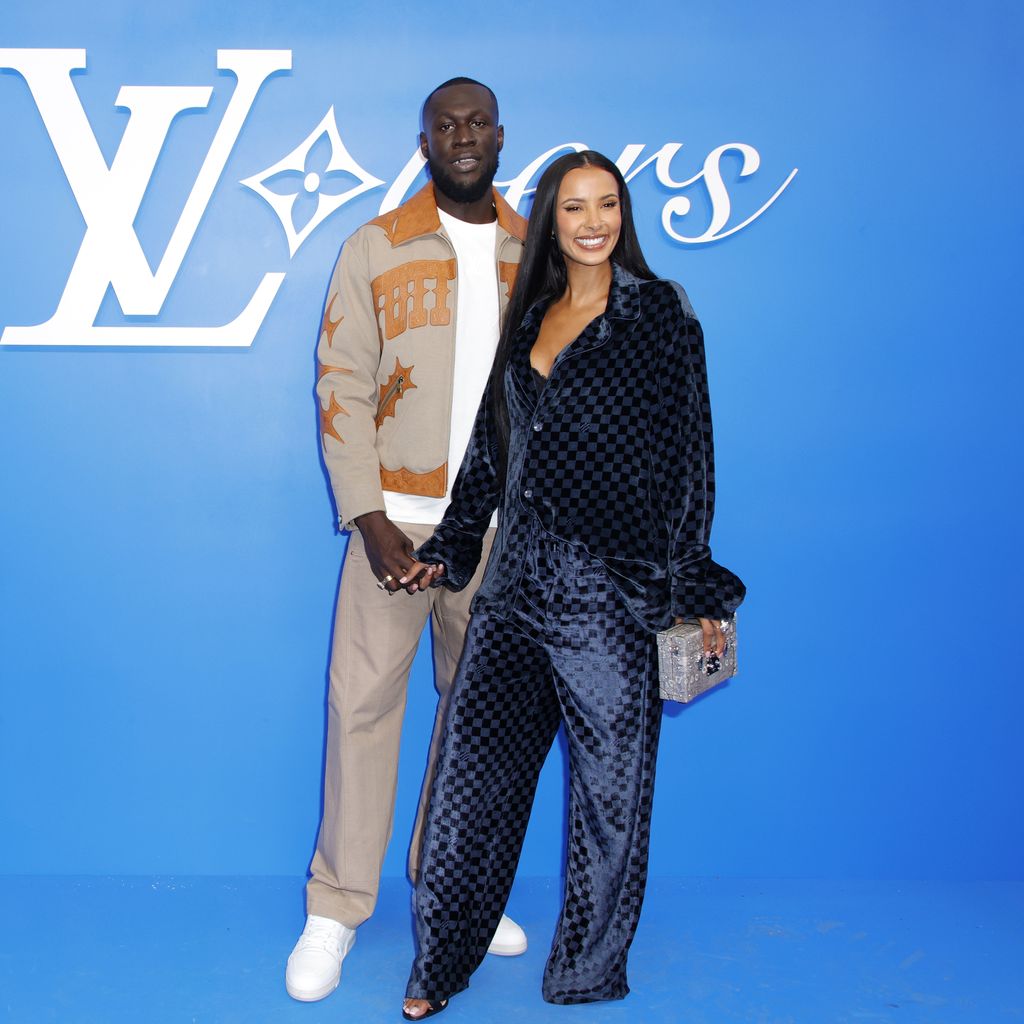 Stormzy und Maya Jama bei der Pariser Fashion Week im Juni 2024