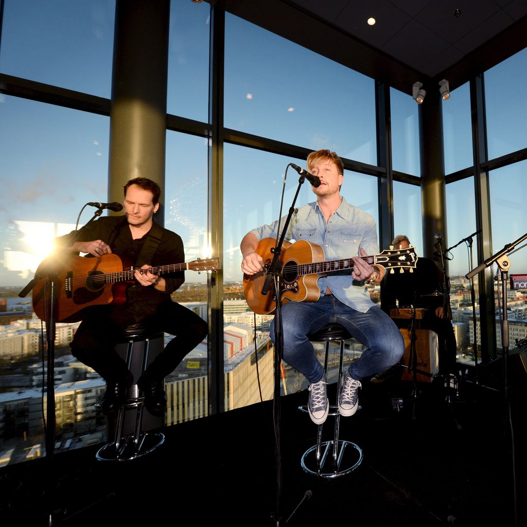 Sunrise Avenue bei einer Pressekonferenz im Dezember 2019
