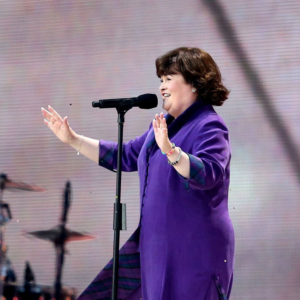 Susan Boyle bei einem Auftritt in Glasgow, 2014