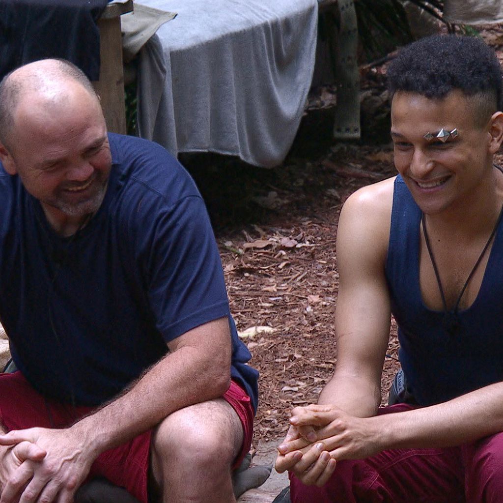 Sven Ottke und Prince Damien an Tag 5 im Dschungelcamp, 2020