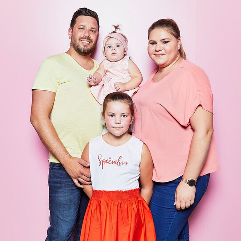 Sylvana Wollny mit ihrer Familie