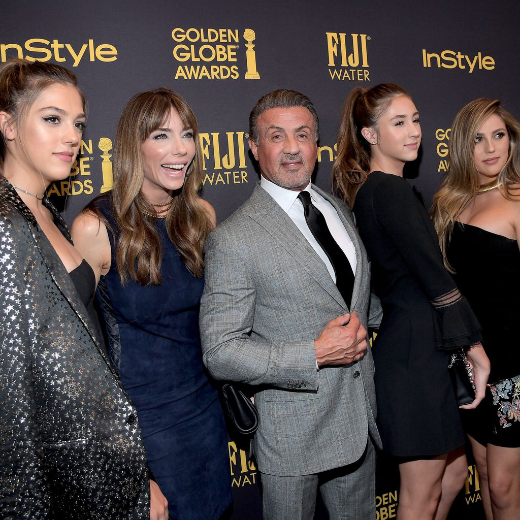 Sylvester Stallone mit seiner Frau Jennifer Flavin und seinen Töchtern Sistine, Scarlet und Sophia