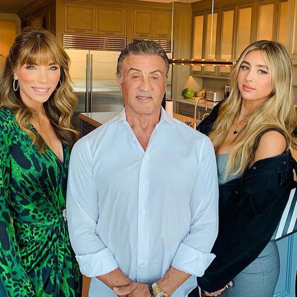 Sylvester Stallone mit seiner Frau Jennifer und seinen Töchtern Sistine, Scarlet und Sophia