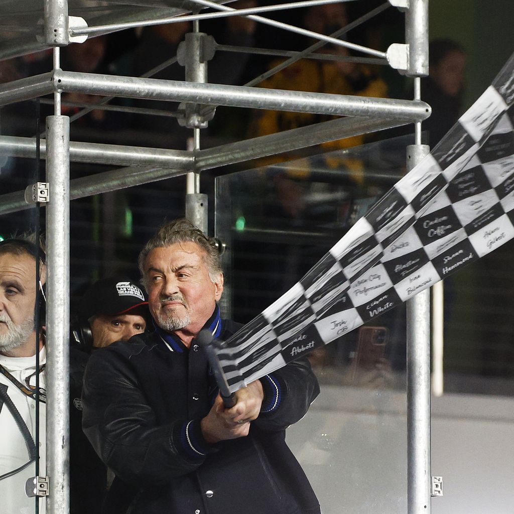 Sylvester Stallone bei der Formel 1, Las Vegas, 2024
