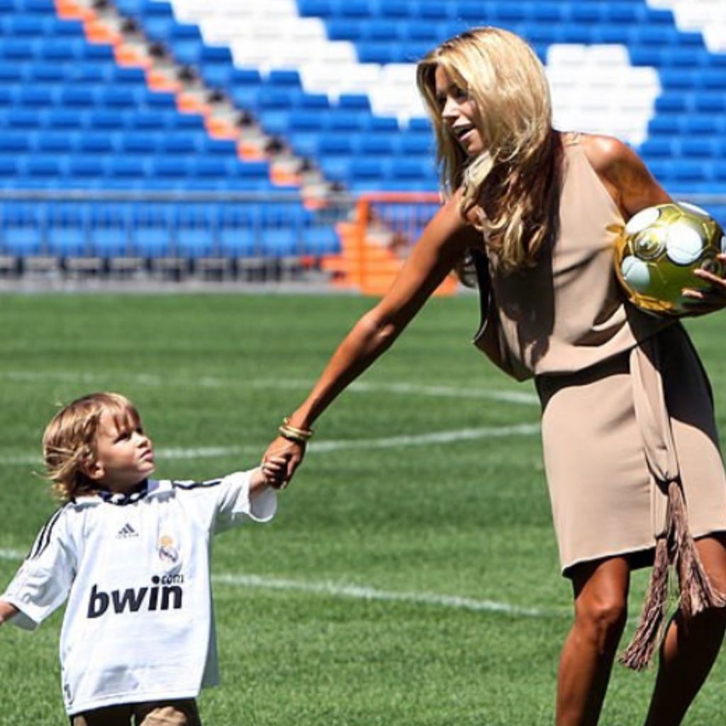 Sylvie Meis und ihr Sohn Damian van der Vaart, als er noch klein war