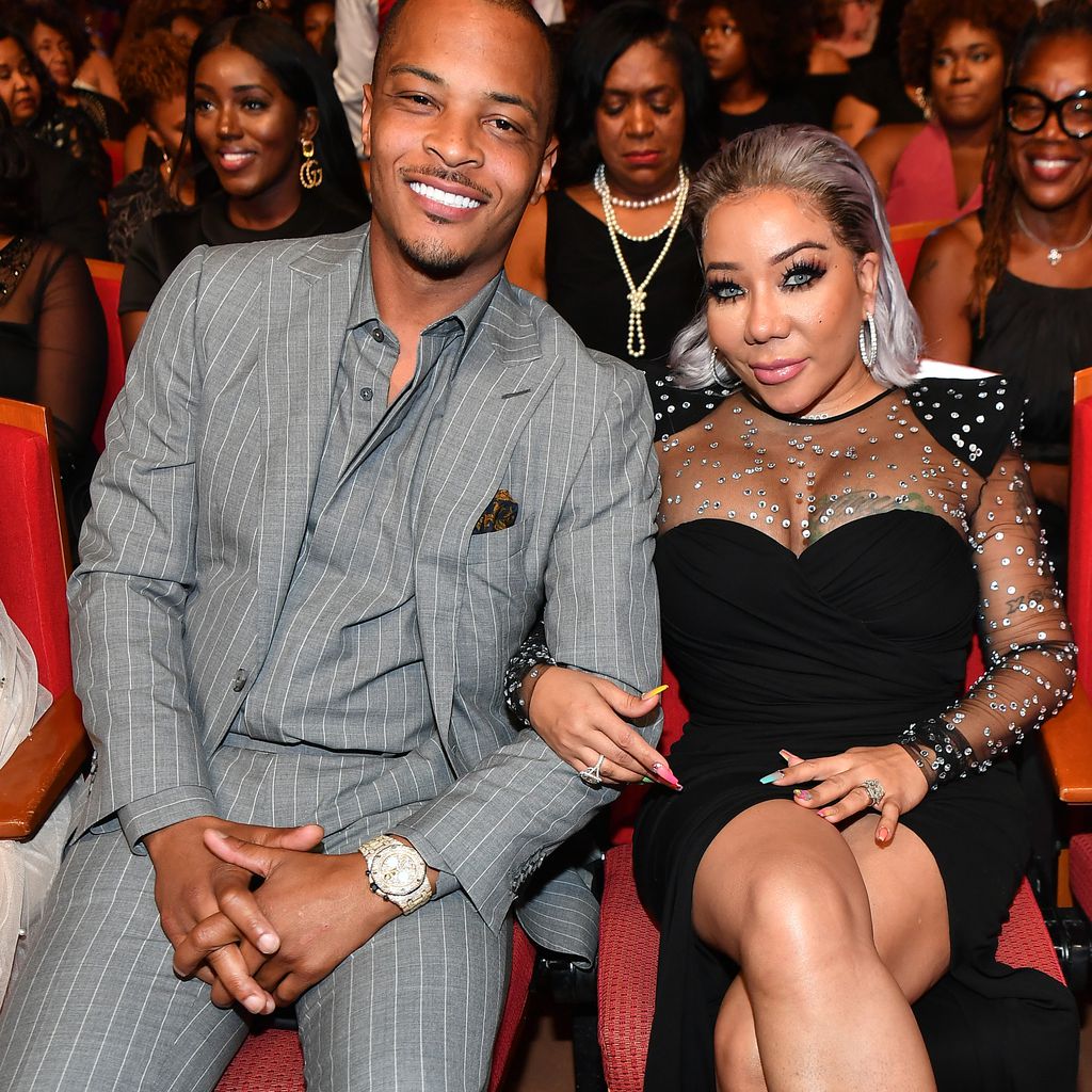 T.I. mit seiner Ehefrau Tameka "Tiny" Harris im September 2019