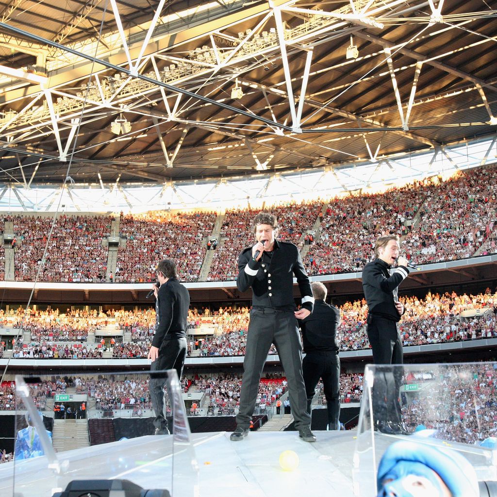 Take That mit Jason Orange, Howard Donald, Gary Barlow und Mark Owen