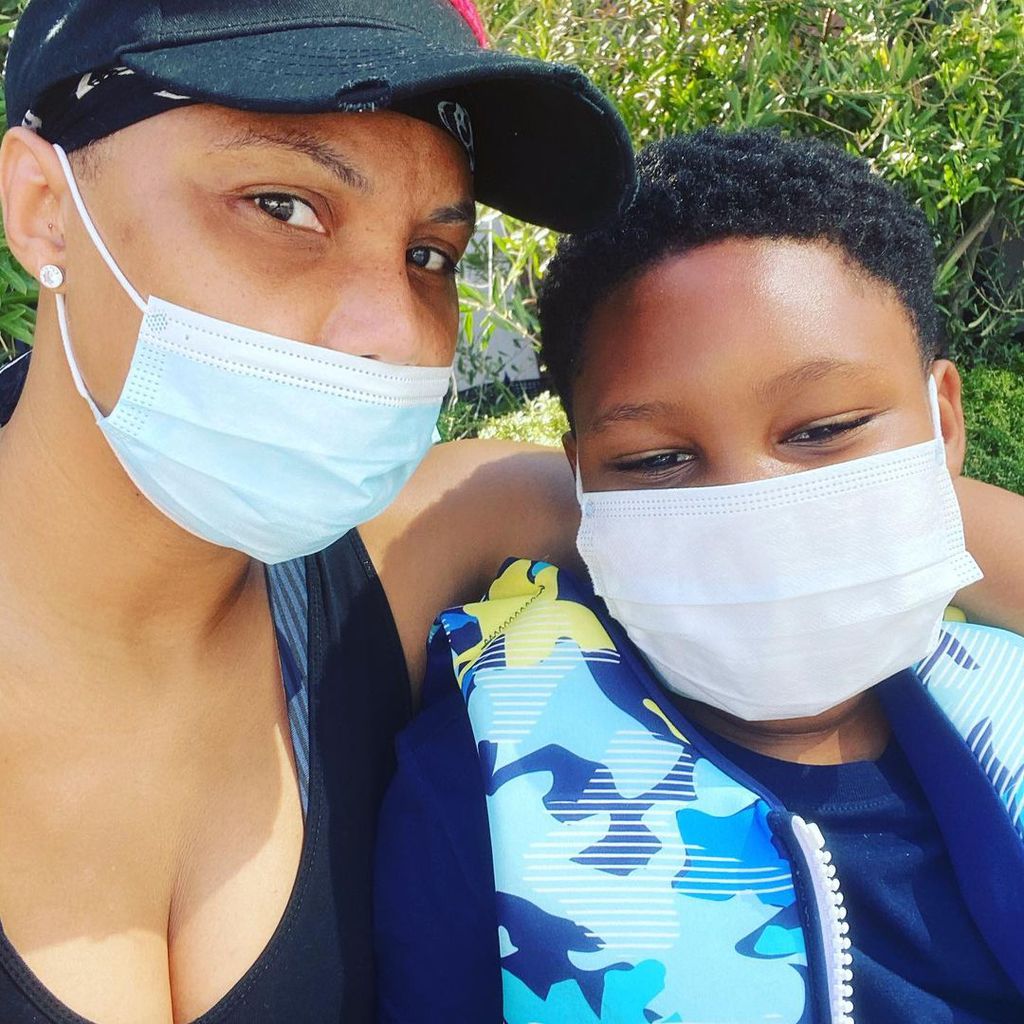Tamar Braxton und ihr Sohn Logan auf Instagram, 2020