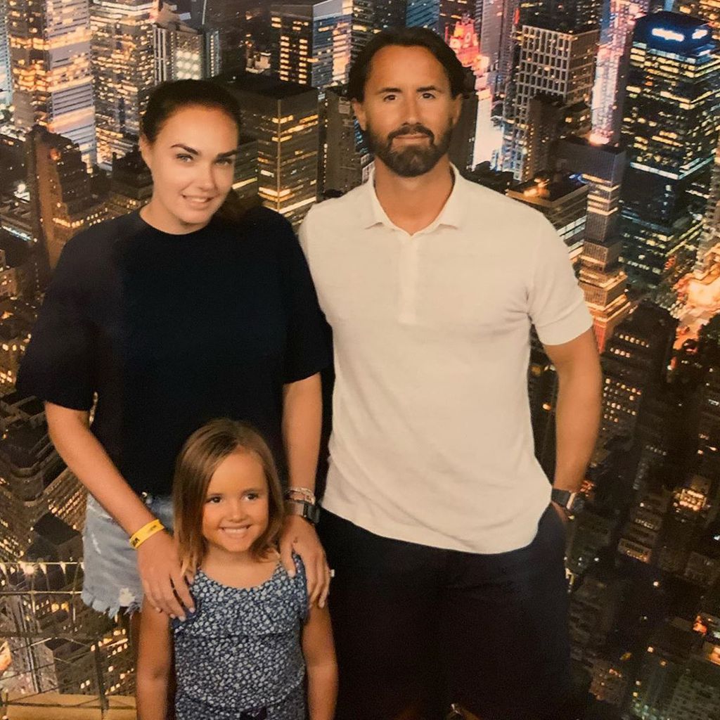 Tamara Ecclestone mit ihrer Tochter Sophia und ihrem Mann Jay Rutland
