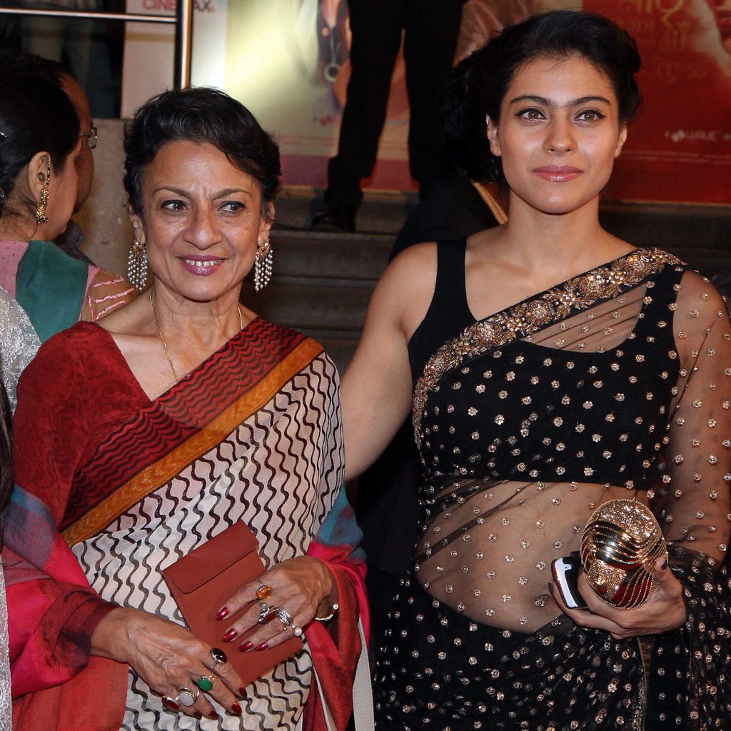 Tanishaa Mukerji, ihre Mutter Tanuja und ihre Schwester Kajol, Januar 2013