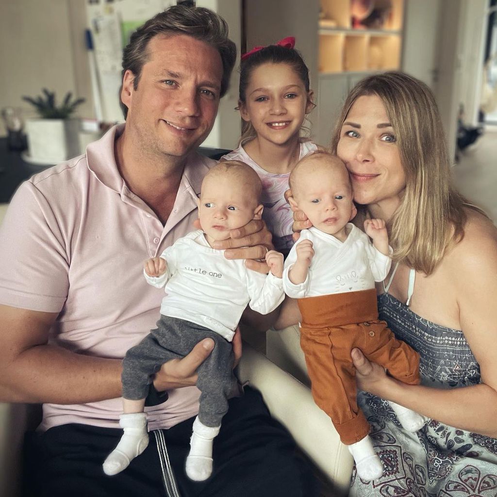 Tanja Szewczenko mit ihrer Familie