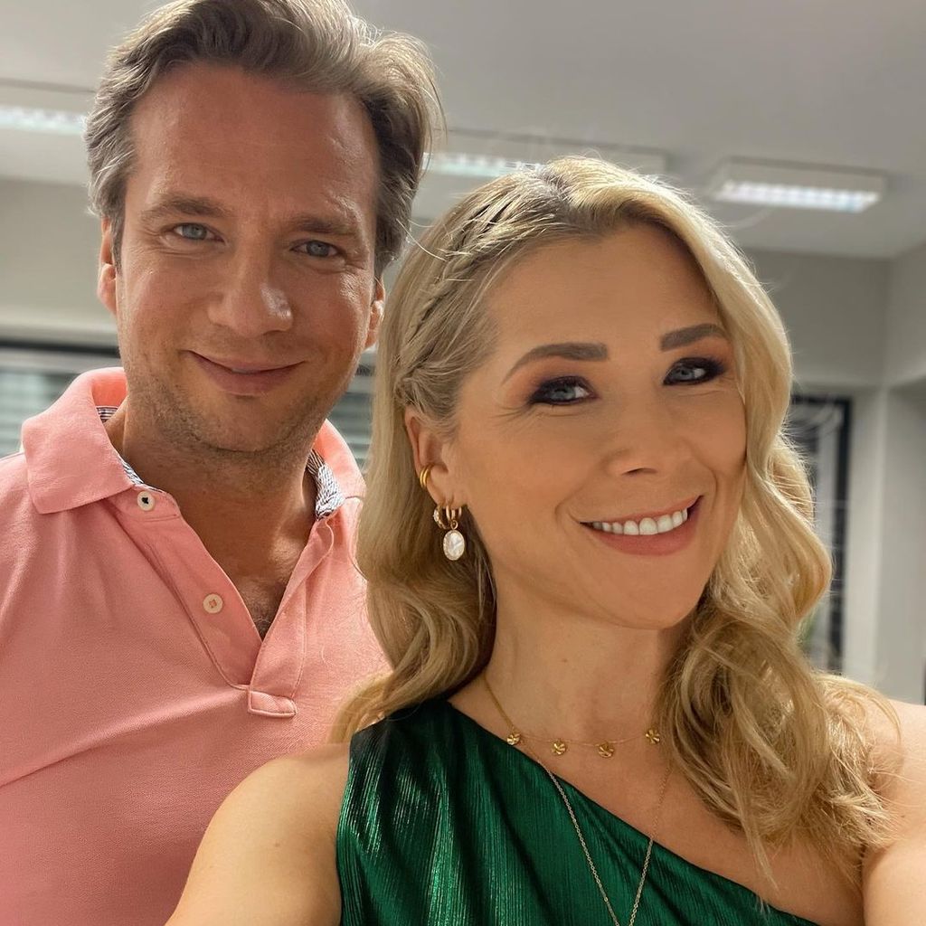 Tanja Szewczenko und ihr Mann im Februar 2023